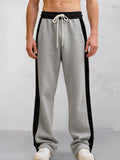 Casual Contrast Color Drawstring Jogger Pants