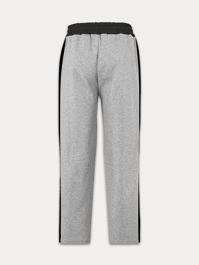 Casual Contrast Color Drawstring Jogger Pants