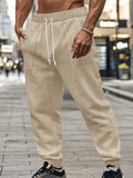 Casual Loose Fit Jacquard Jogging Pants