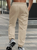 Casual Loose Fit Jacquard Jogging Pants