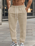 Casual Loose Fit Jacquard Jogging Pants