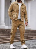 Functional Multi-Pocket Cargo Jacket Pants Set