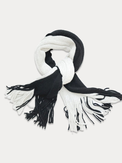 Versatile Two-Tone Warm Scarf