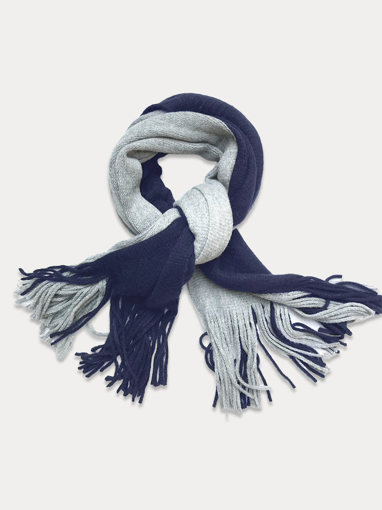 Versatile Two-Tone Warm Scarf
