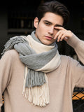 Versatile Two-Tone Warm Scarf