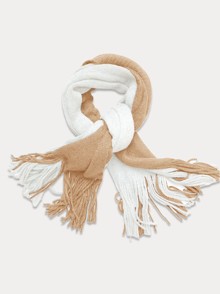 Versatile Two-Tone Warm Scarf