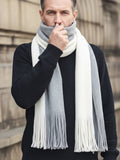 Versatile Two-Tone Warm Scarf