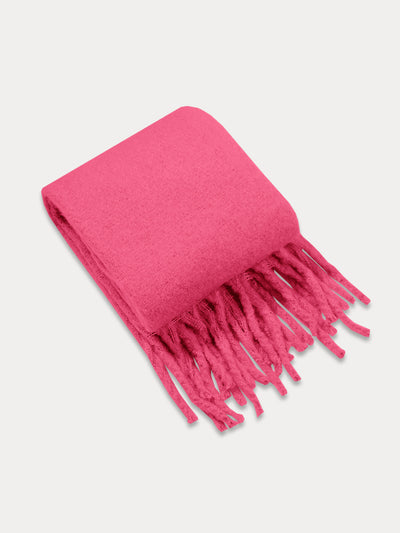 Ultra-Soft Mohair Tassel Scarf