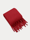 Ultra-Soft Mohair Tassel Scarf