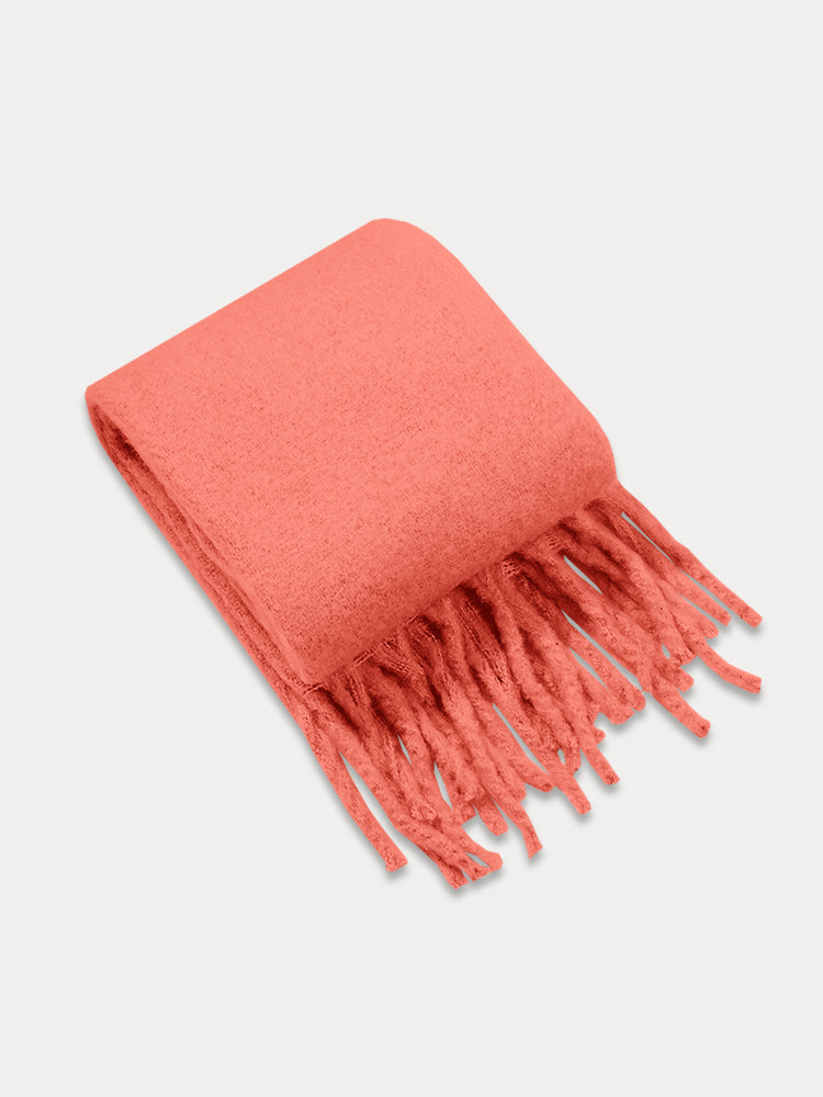 Ultra-Soft Mohair Tassel Scarf