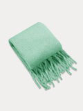 Ultra-Soft Mohair Tassel Scarf