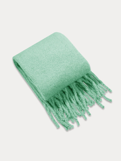 Ultra-Soft Mohair Tassel Scarf