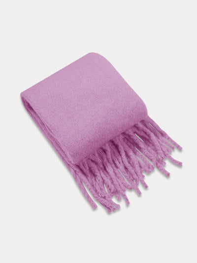 Ultra-Soft Mohair Tassel Scarf