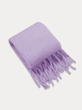 Ultra-Soft Mohair Tassel Scarf