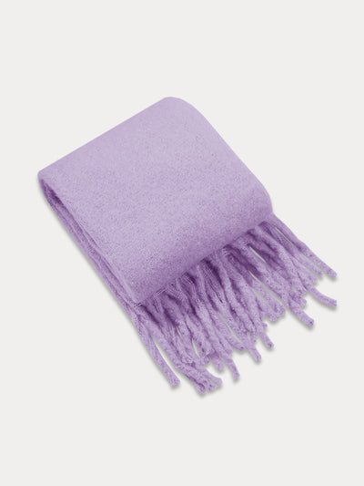 Ultra-Soft Mohair Tassel Scarf
