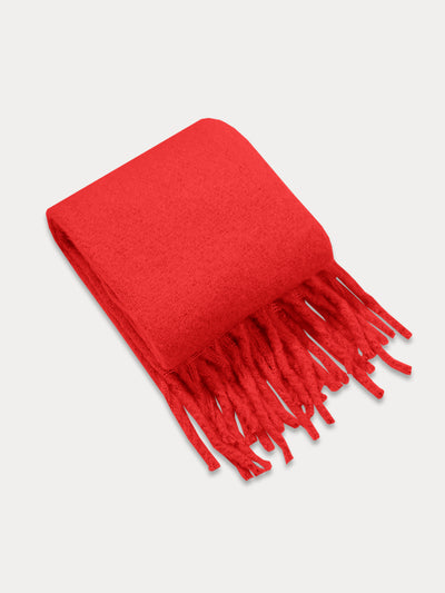 Ultra-Soft Mohair Tassel Scarf