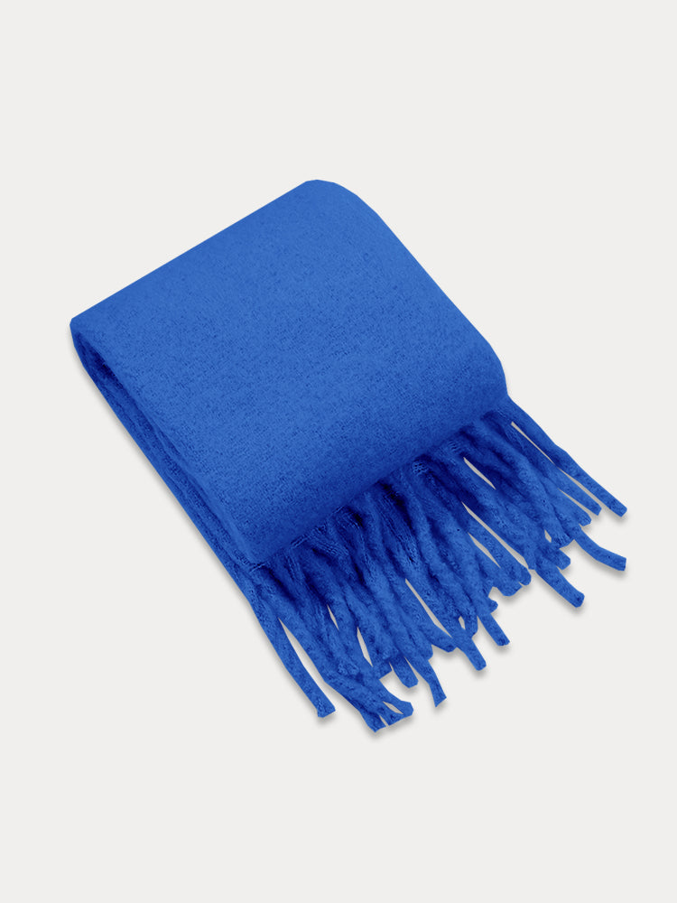 Ultra-Soft Mohair Tassel Scarf
