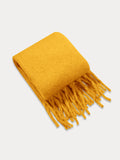 Ultra-Soft Mohair Tassel Scarf