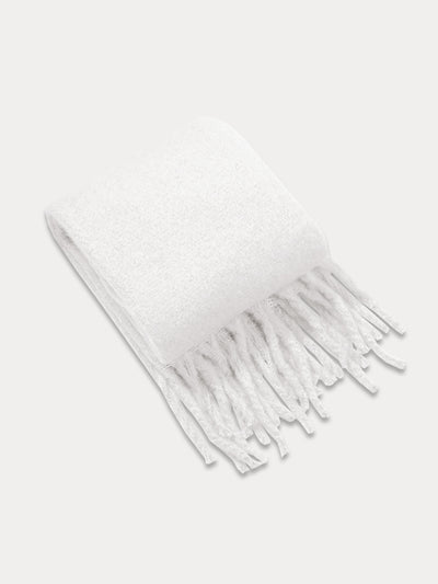 Ultra-Soft Mohair Tassel Scarf