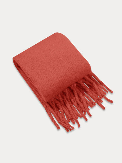 Ultra-Soft Mohair Tassel Scarf