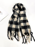 Soft Thick Mohair Tassel Scarf