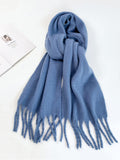 Soft Thick Mohair Tassel Scarf