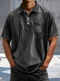 Casual Vintage Style Polo Shirt
