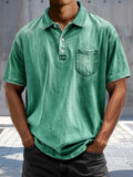 Casual Vintage Style Polo Shirt