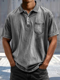 Casual Vintage Style Polo Shirt