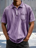 Casual Vintage Style Polo Shirt