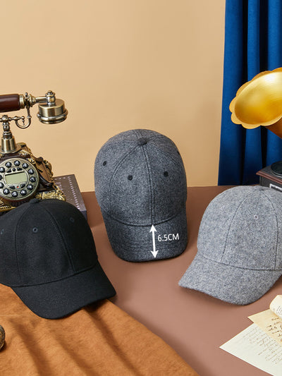 Athleisure Wool Blend Short Brim Baseball Cap