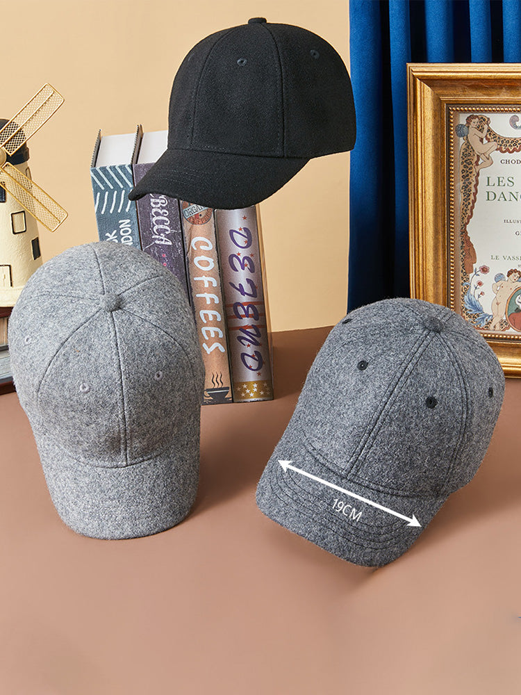 Athleisure Wool Blend Short Brim Baseball Cap