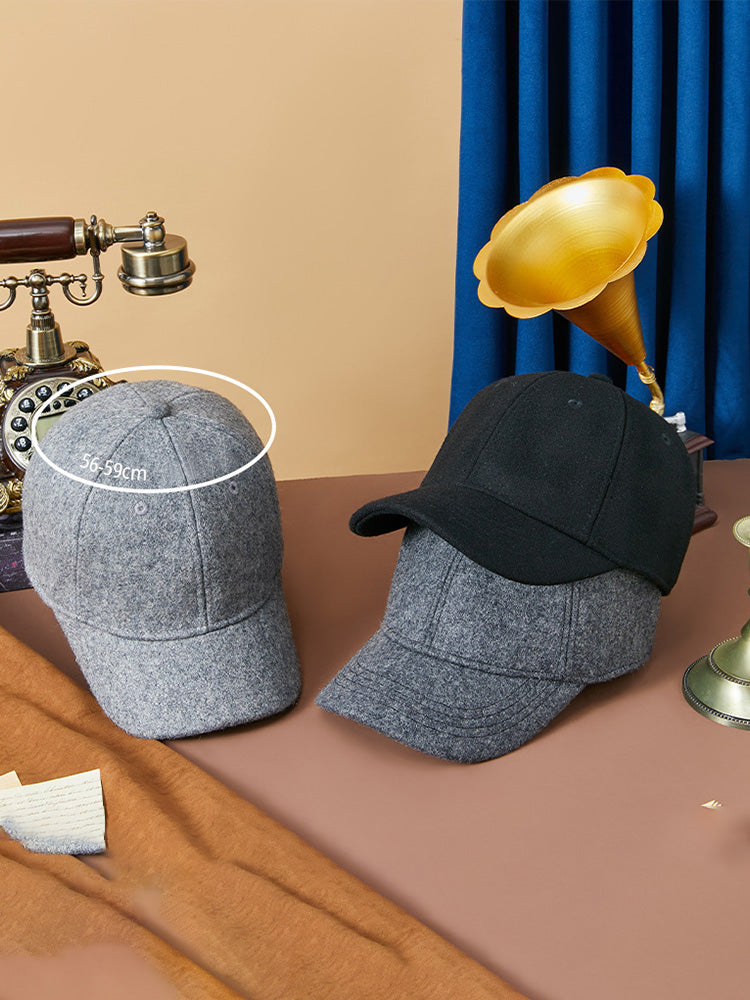 Athleisure Wool Blend Short Brim Baseball Cap