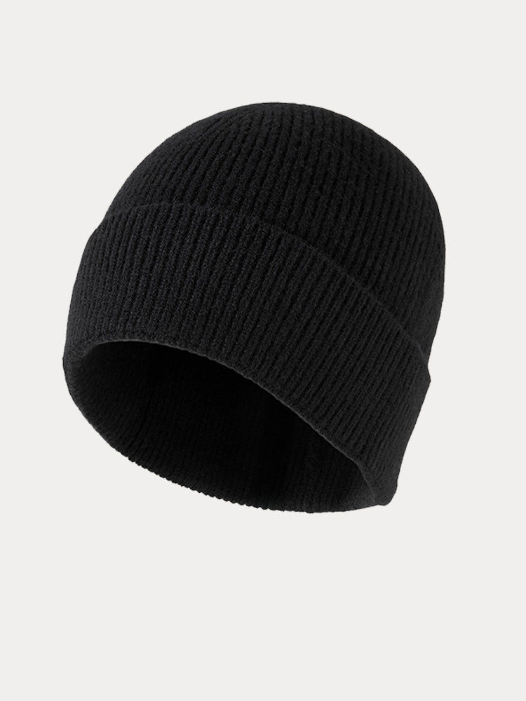 Elastic Wool Blend Knit Beanie