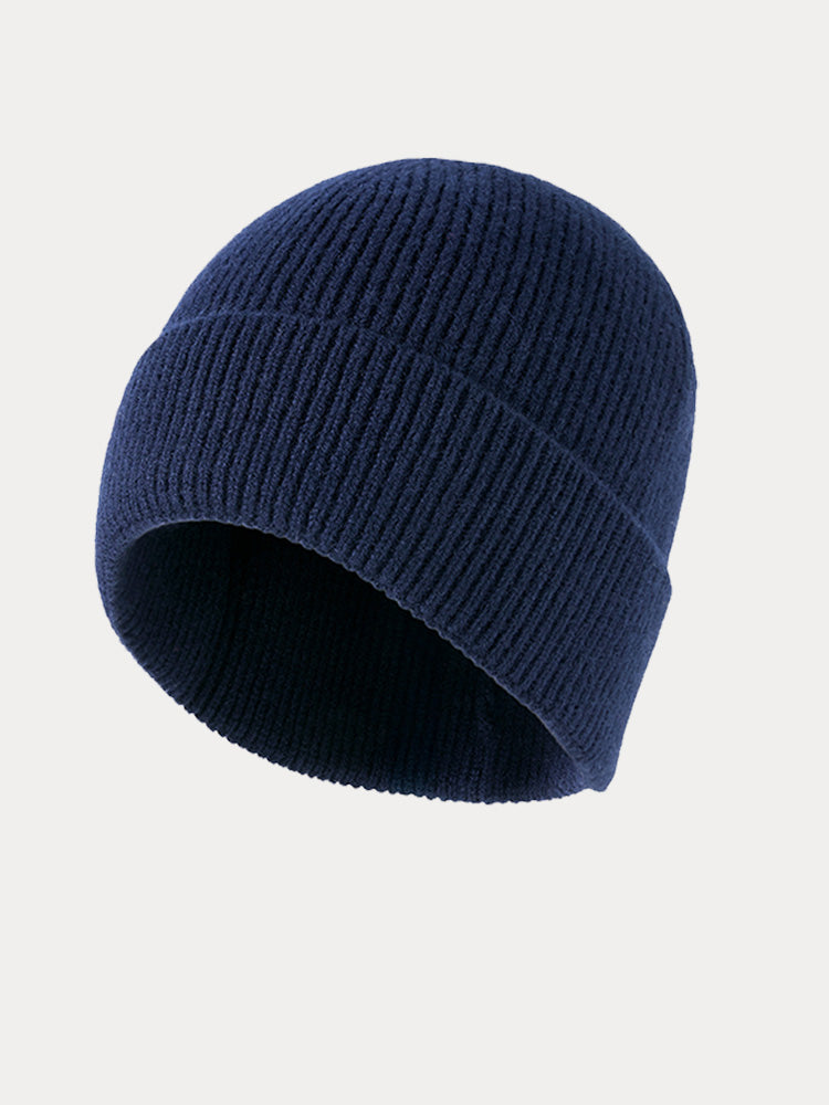 Elastic Wool Blend Knit Beanie