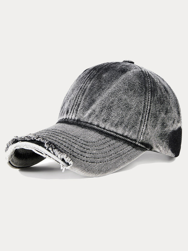 Vintage Distressed Denim Baseball Cap