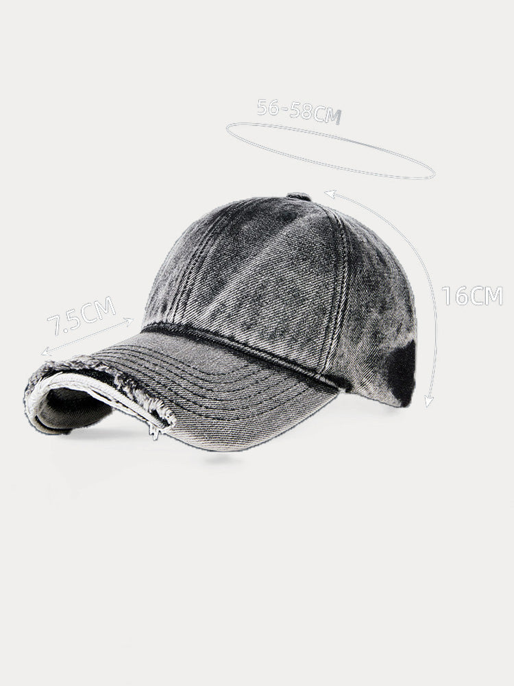 Vintage Distressed Denim Baseball Cap