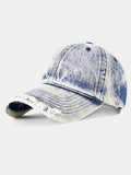 Vintage Distressed Denim Baseball Cap