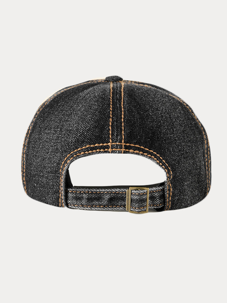 Vintage Cotton Denim Beret Hat