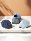 Vintage Cotton Denim Beret Hat