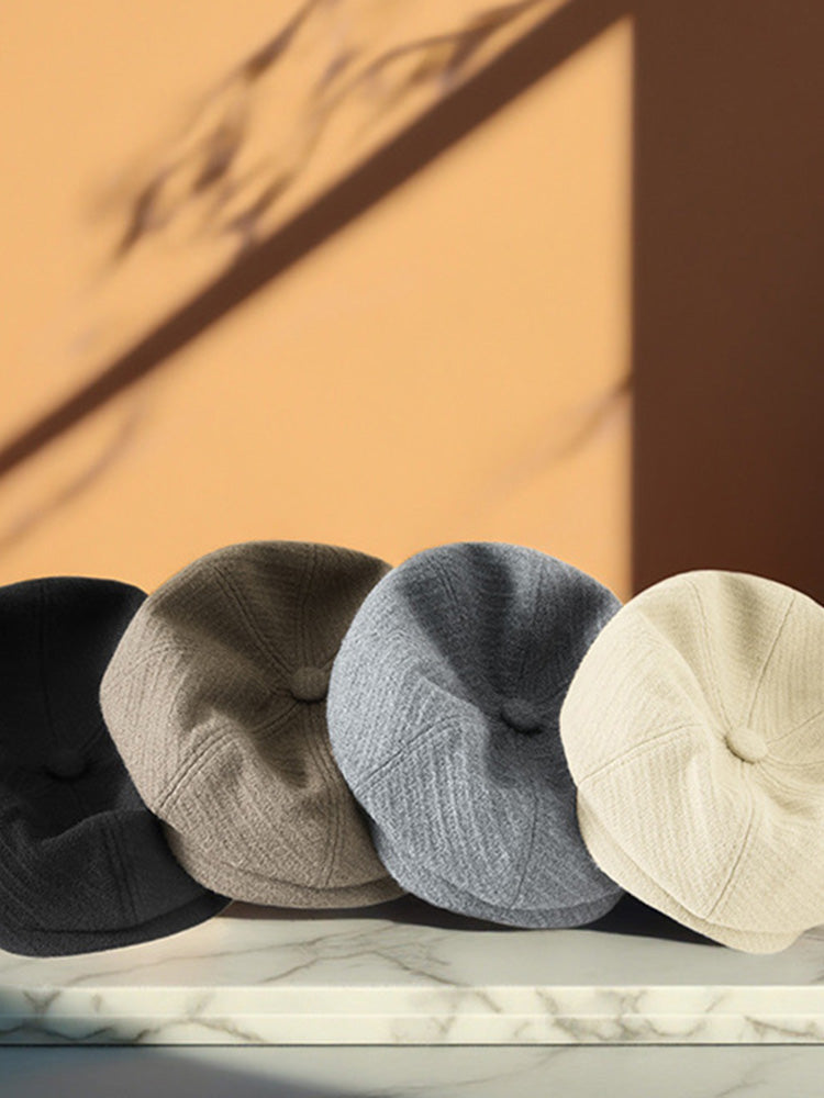 Classic Cotton Warm Newsboy Cap