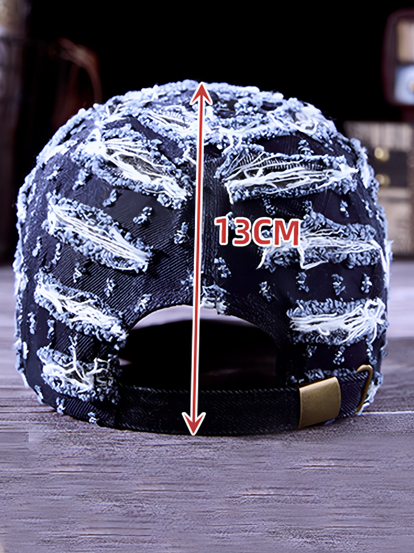 Trendy Destroyed Torn Denim Cap