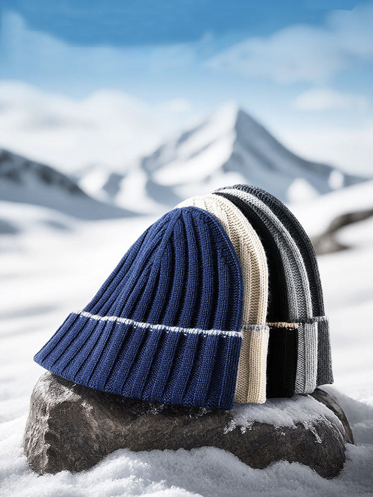 Versatile Wool Blend Knit Beanie