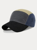 Stylish Contrast Color Corduroy Cap