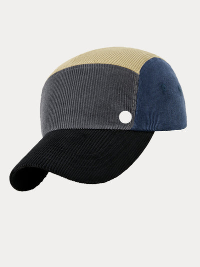 Stylish Contrast Color Corduroy Cap