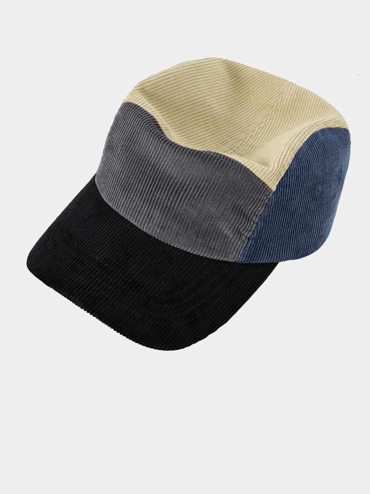 Stylish Contrast Color Corduroy Cap