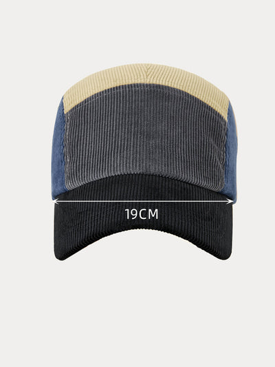 Stylish Contrast Color Corduroy Cap