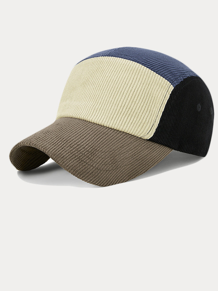 Stylish Contrast Color Corduroy Cap