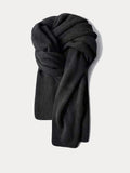 Versatile Thermal Solid Color Knit Scarf
