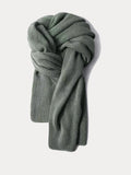 Versatile Thermal Solid Color Knit Scarf